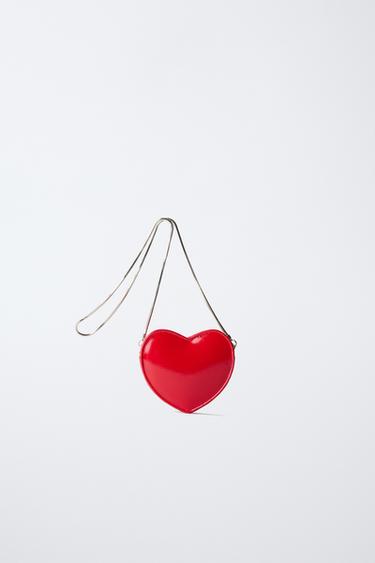 СУМКА ЧЕРЕЗ ПЛЕЧЕ У ФОРМІ СЕРЦЯ - Червоний Zara