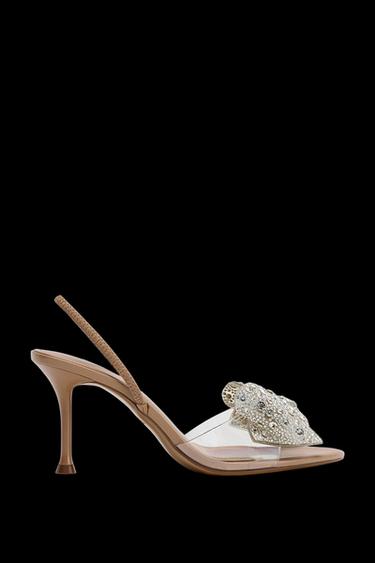 SANDALETTE MIT MAXI-GLITZER-SCHLEIFE - Beige von Zara - Bild 0