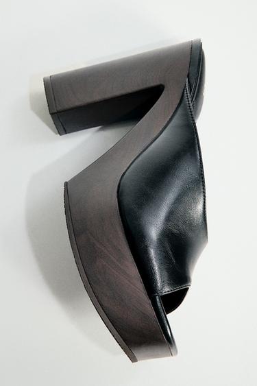 Zara PLATFORM SANDALS - Black