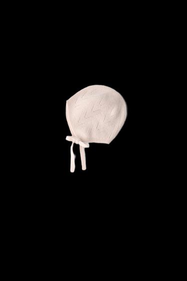 COTTON AND WOOL BONNET - Light beige by Zara - Image 0