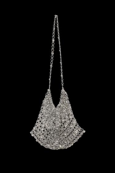 KLEINE BEUTELTASCHE MIT SCHMUCKPERLEN - Silber von Zara - Bild 0