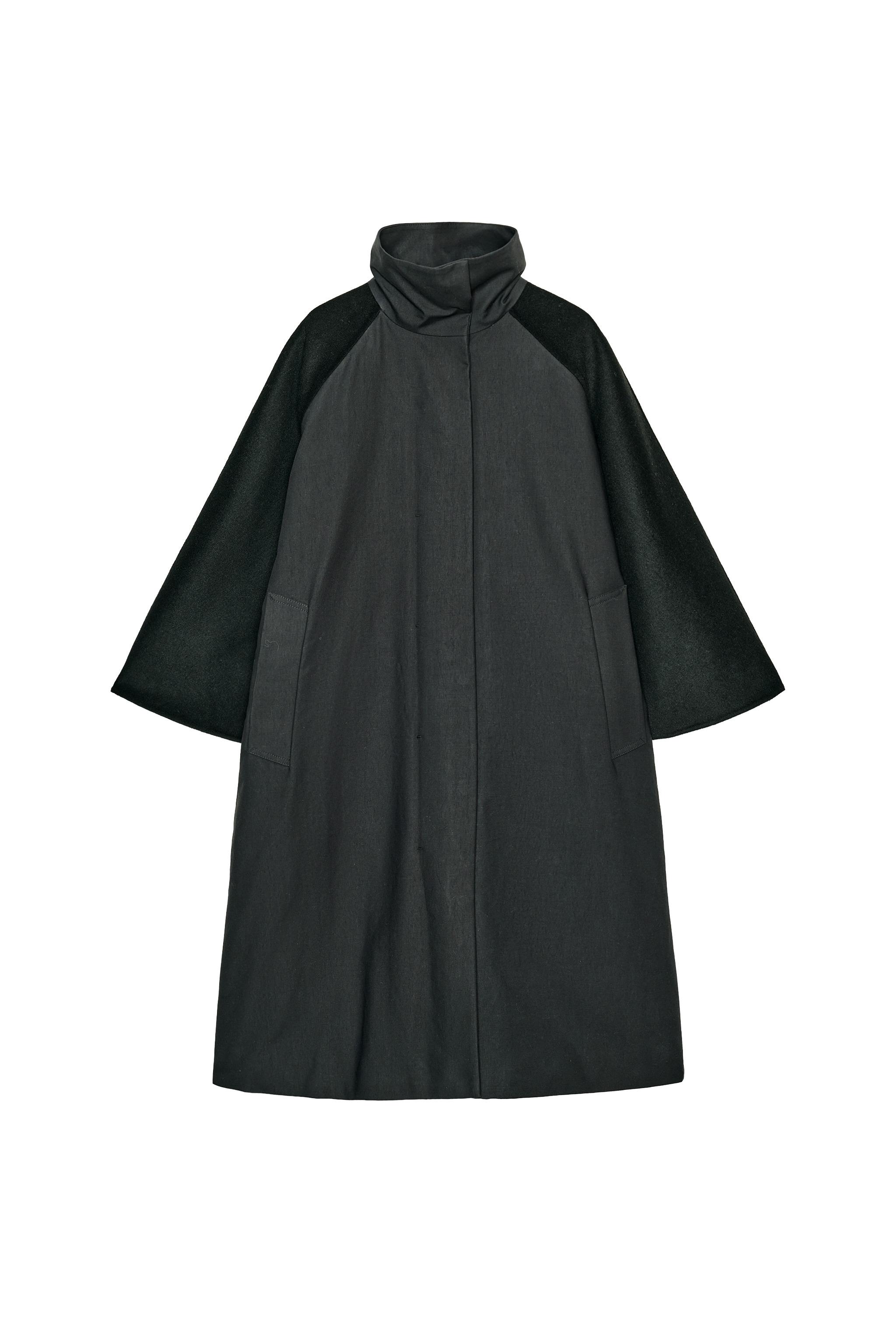 ZW COLLECTION LIMITED EDITION ウールケープ - ダークネイビーブルー