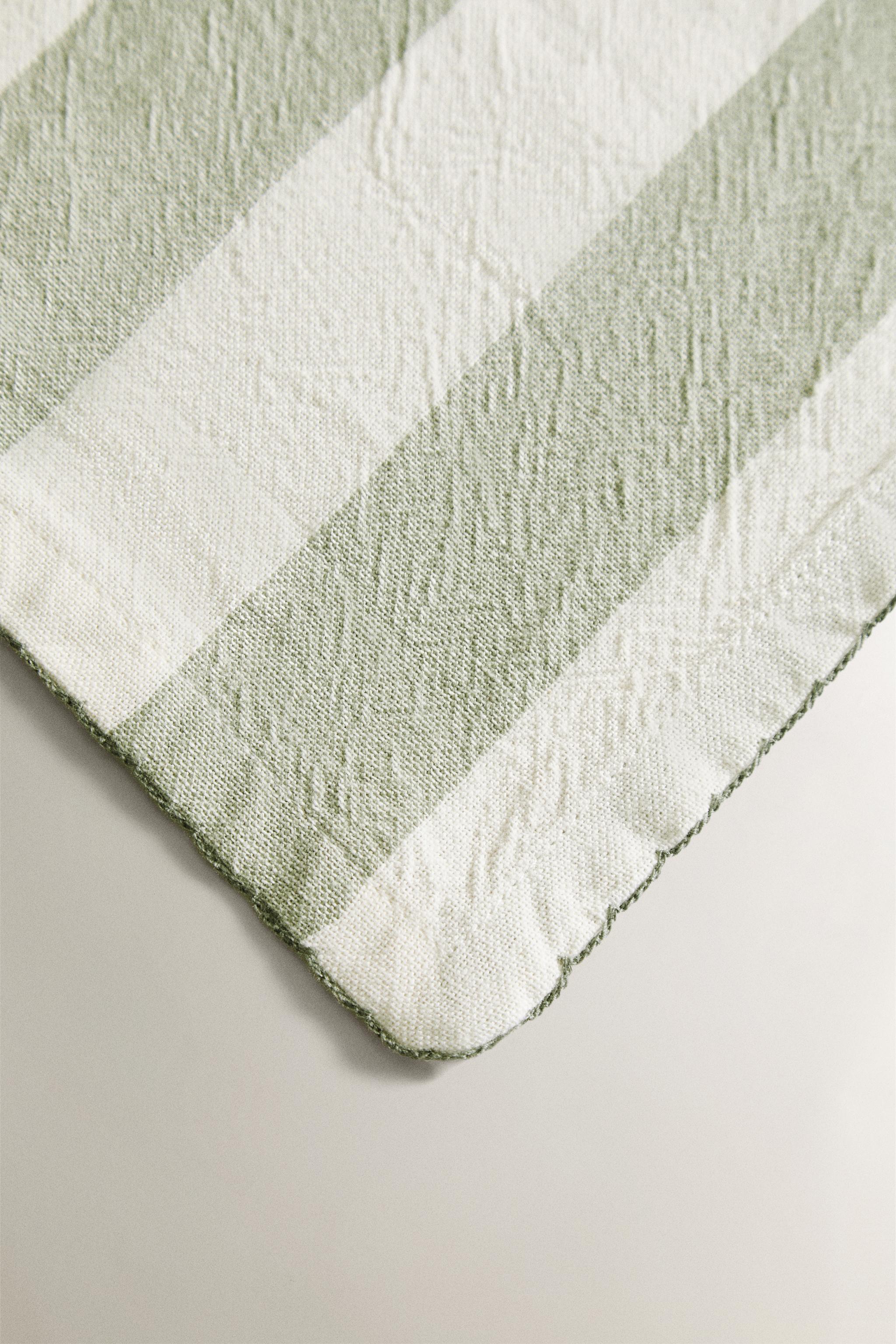 PACK OF DYED THREAD STRIPED NAPKINS (PACK 2)