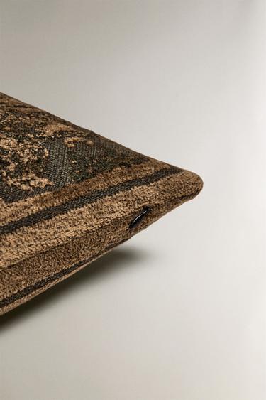 JACQUARD CHENILLE CUSHION COVER - Khaki by Zara - Image 4