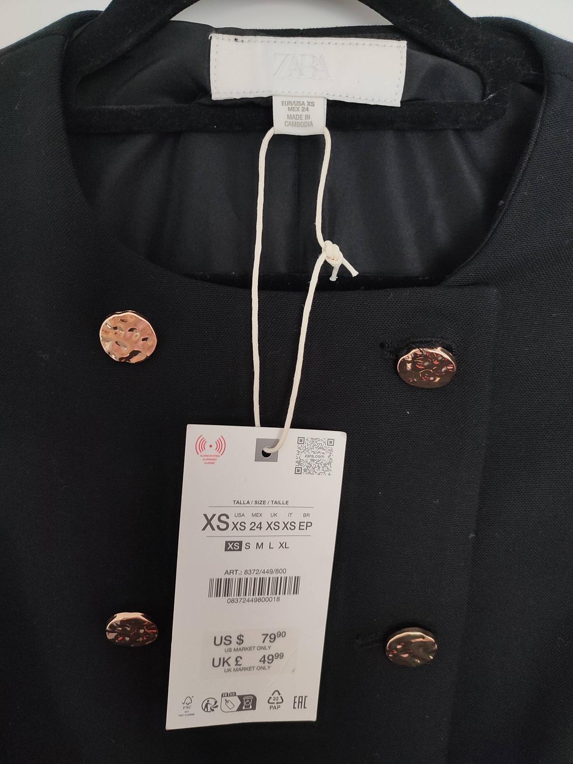 SHORT DOUBLEBREASTED BLAZER - Image 3