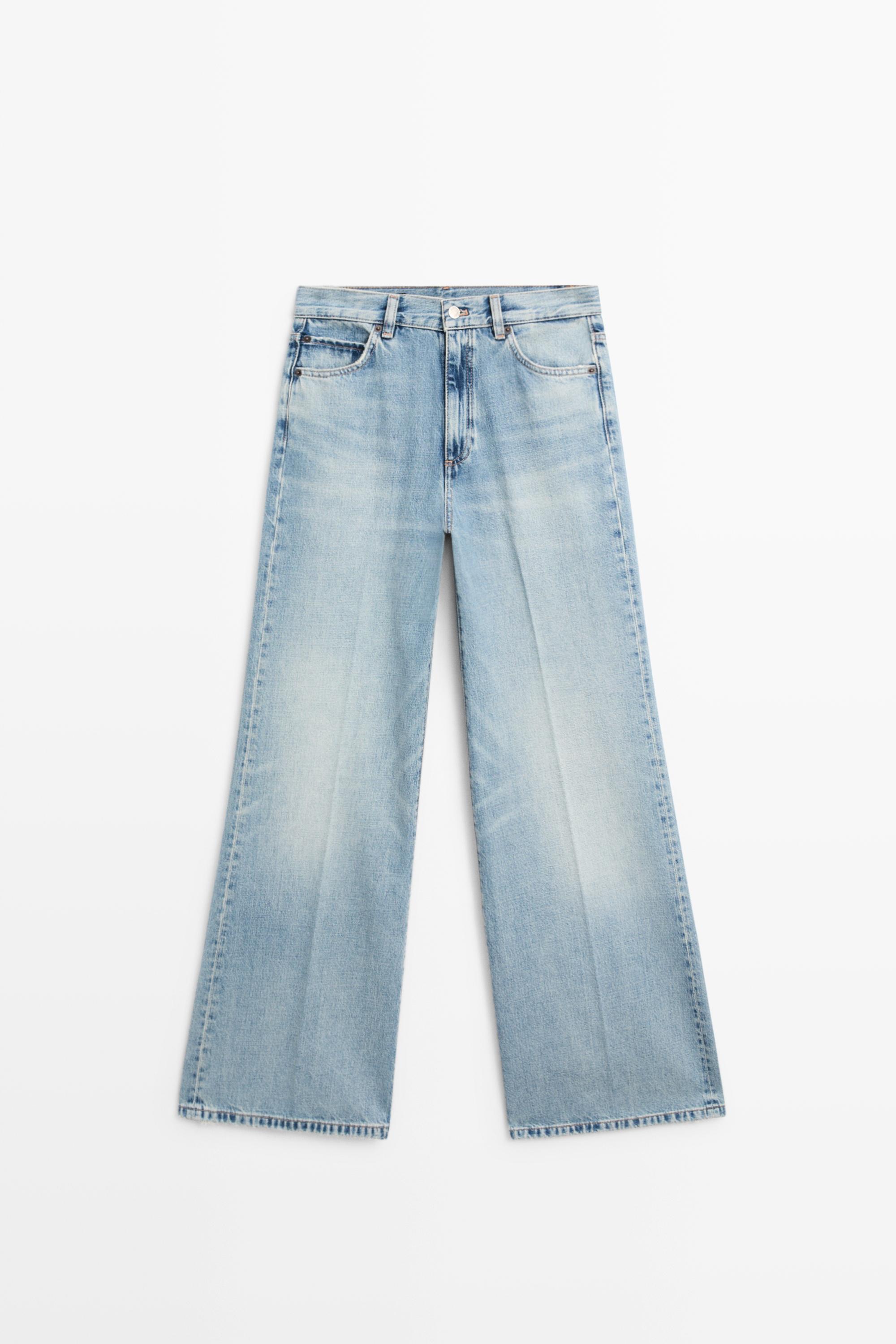 High-waist palazzo jeans