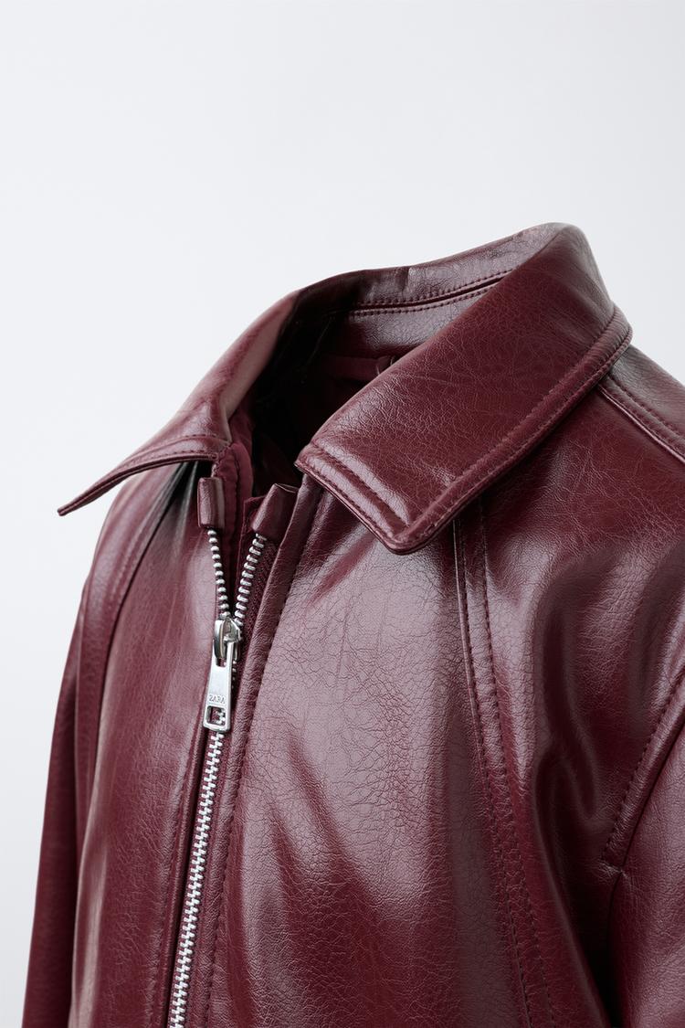 Chaqueta bomber de piel sintética 6