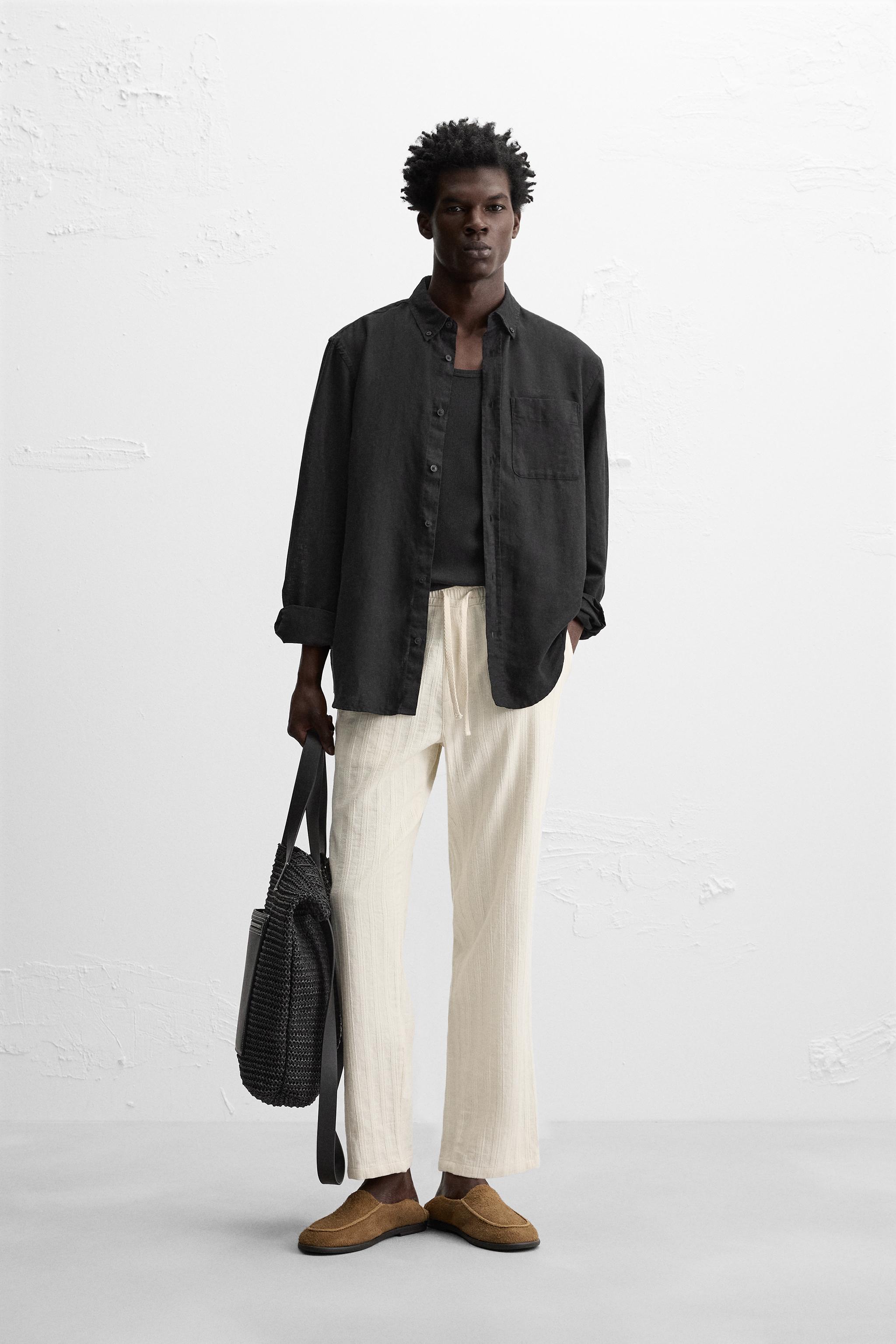 STRIPED JACQUARD PANTS