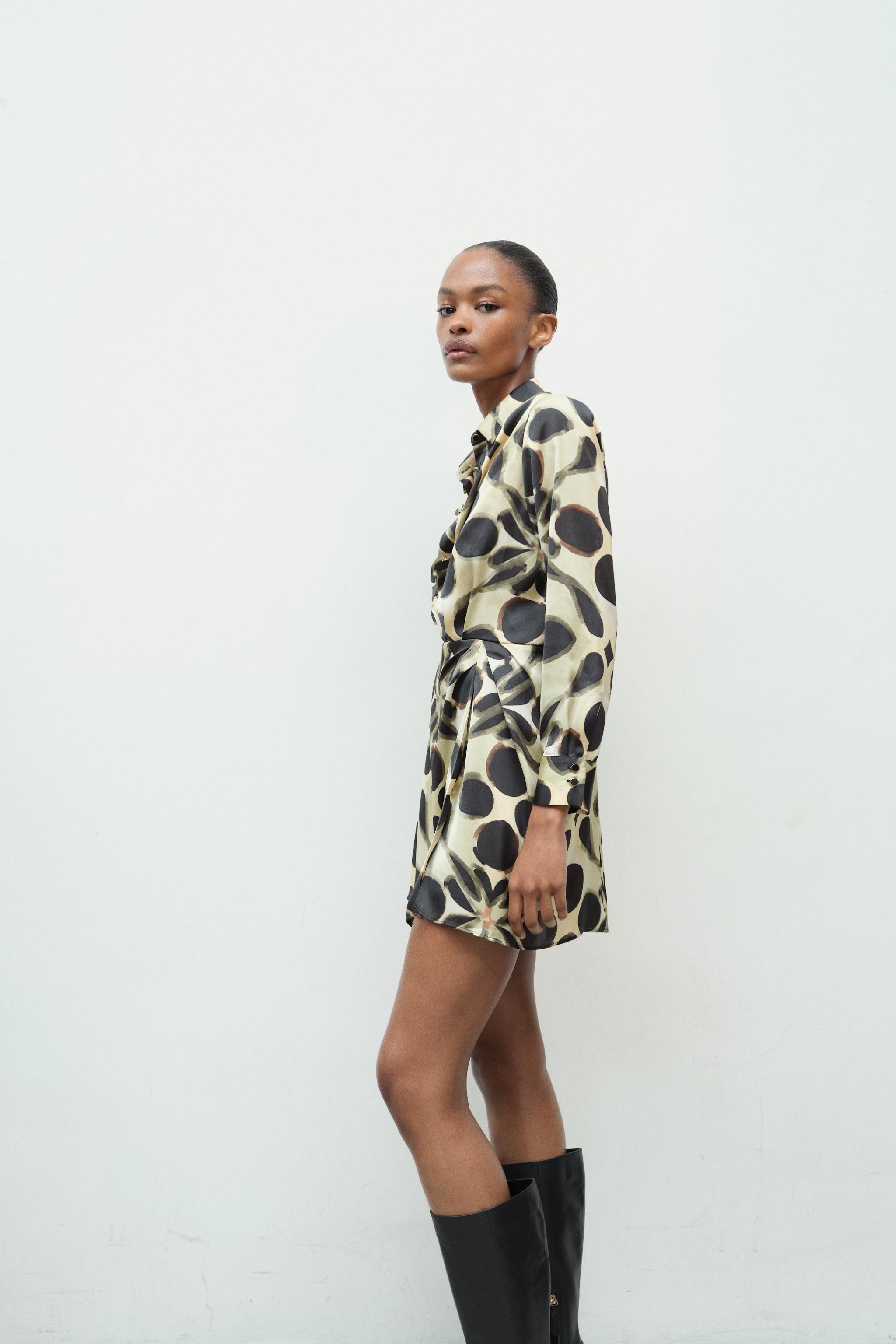 Zara Geometric Dress - Black, Women's Fashion, Dresses & Sets