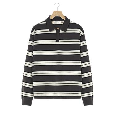 POLO REGULAR FIT À RAYURES - Écru / Marron de Zara