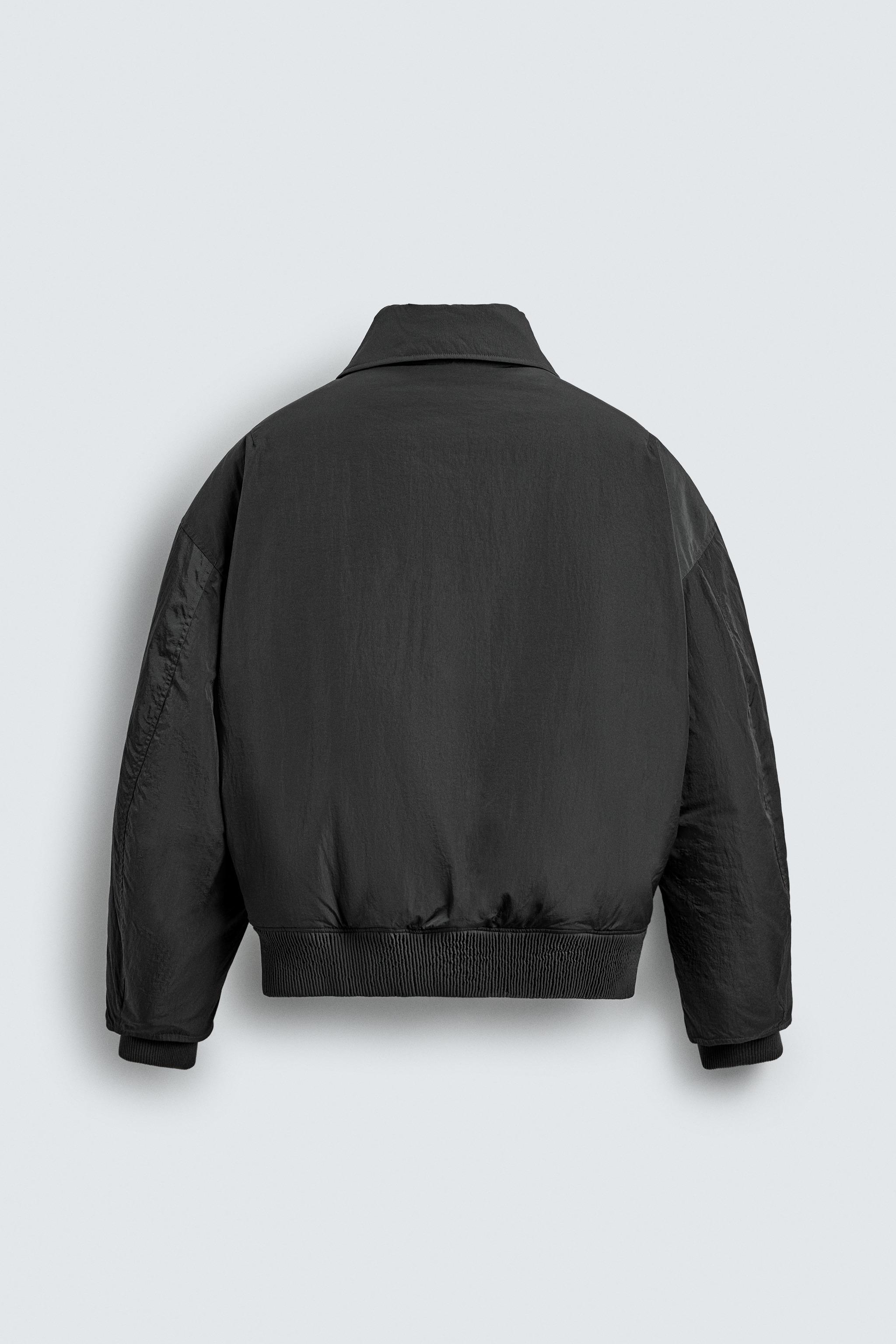 ZARA コントラスト入りキルティングボンバージャケット　swag ZARA］コントラスト入りキルティングボンバージャケット (ZARA