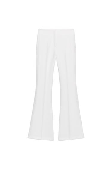 FLARE TROUSERS WITH SIDE SEAMS - White by Zara