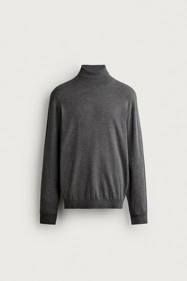 BASIC HIGH NECK JUMPER - Grey marl by Zara
