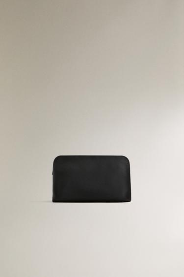 NECESSAIRE AUS LEDER - Schwarz von Zara
