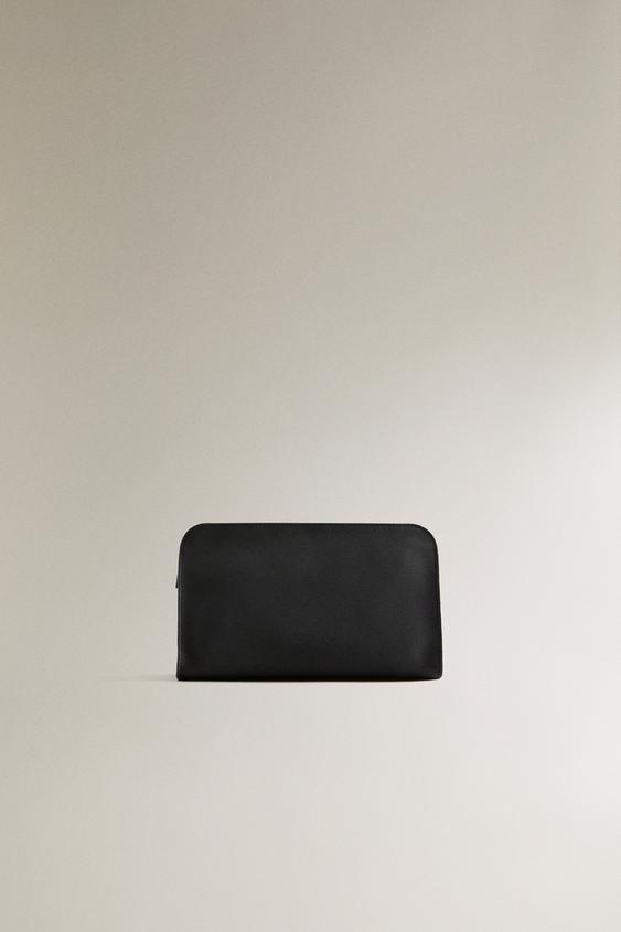 TROUSSE DE TOILETTE CUIR NAPPA - Noir de Zara - Image 0