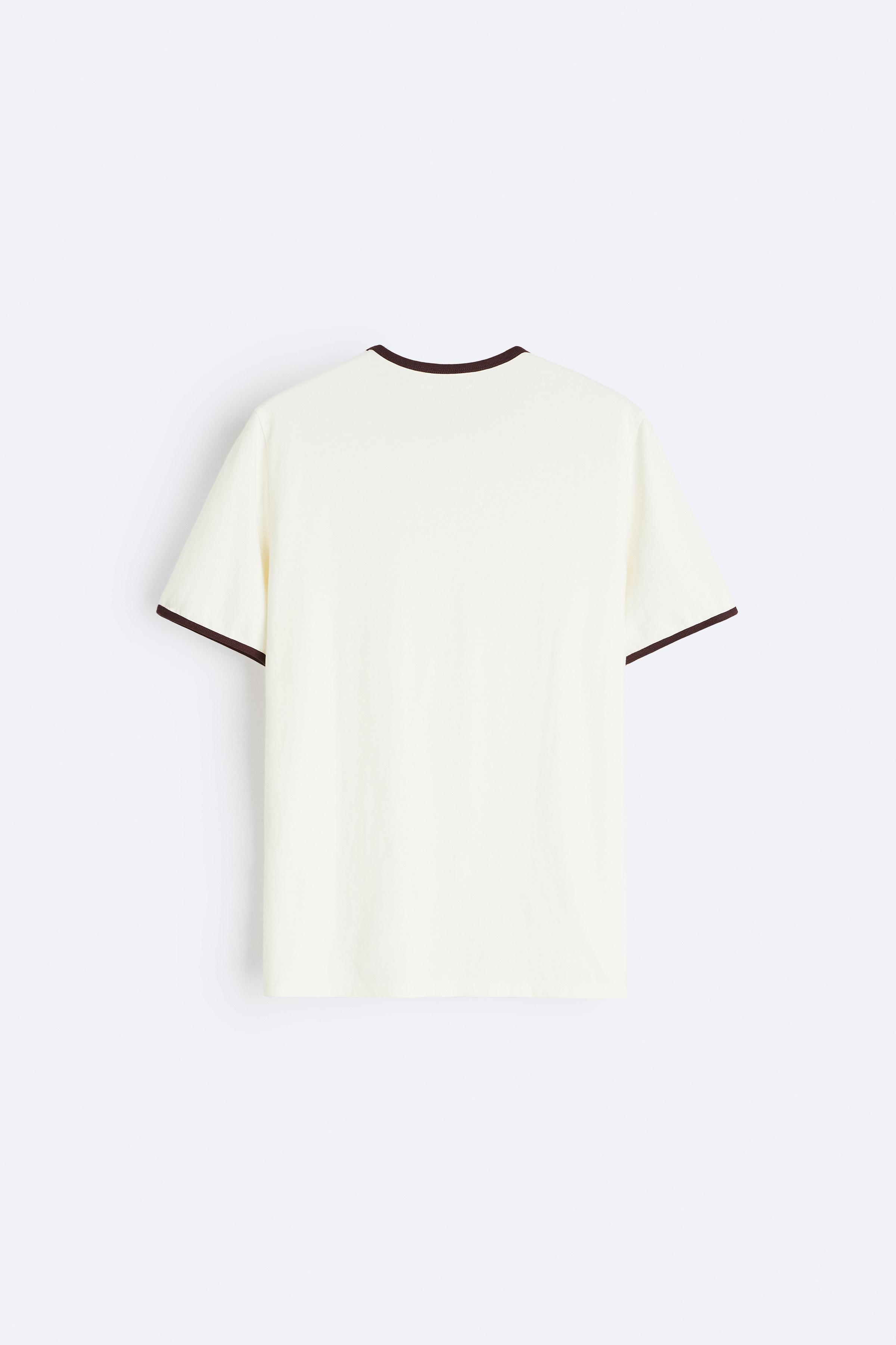 Zara white t shirt contrast clearance dress