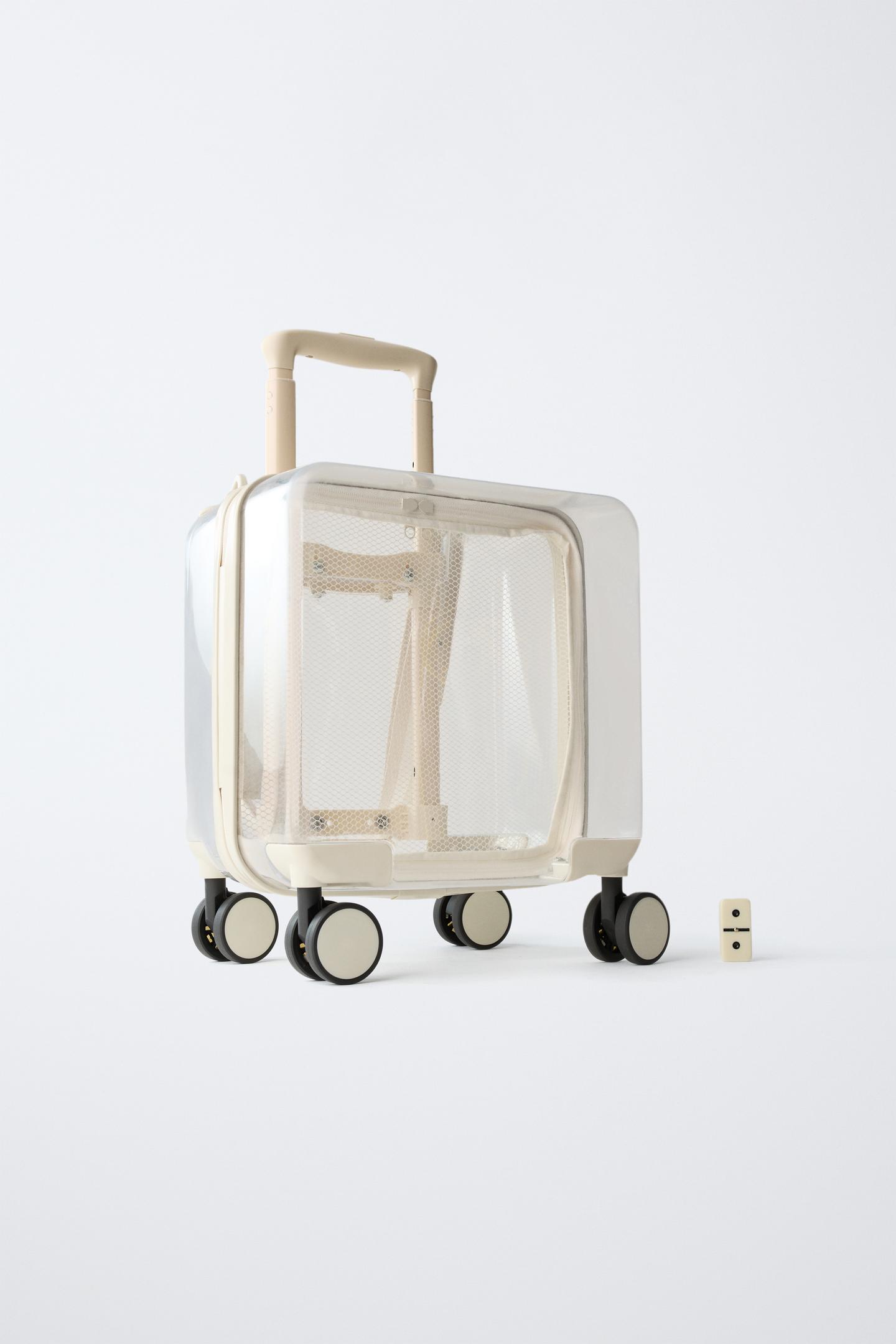 Детский чемодан Zara Transparent Travel Suitcase, цвет: Молочный белый — фото 6