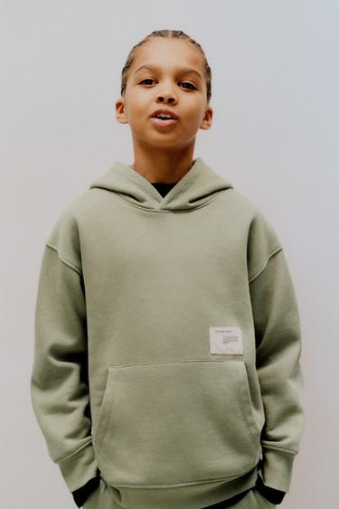 LABEL HOODIE AND JOGGERS SET - Mid-green by Zara
