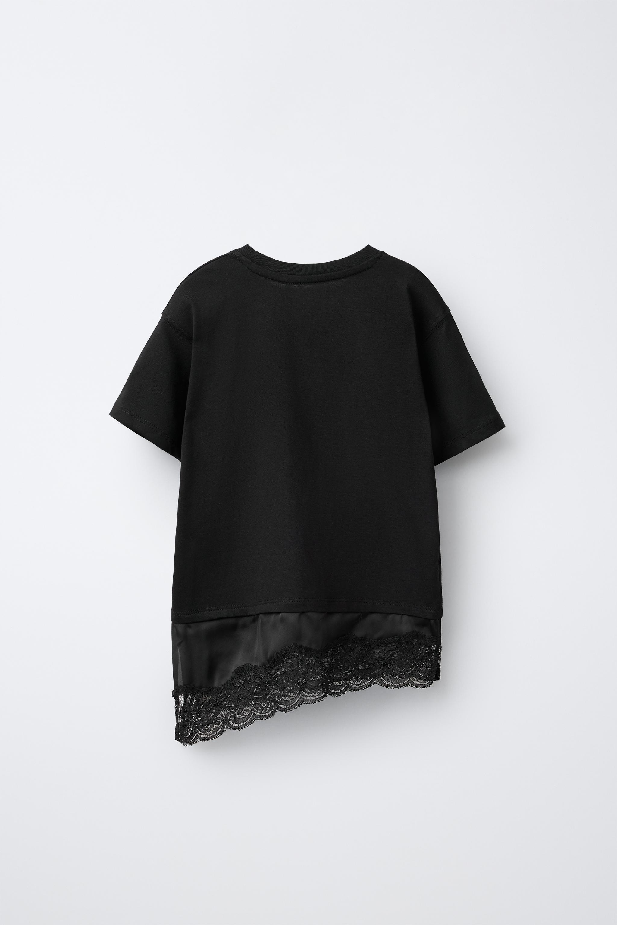 Детские футболки Zara COMBINATION LACE T-SHIRT — фото 2