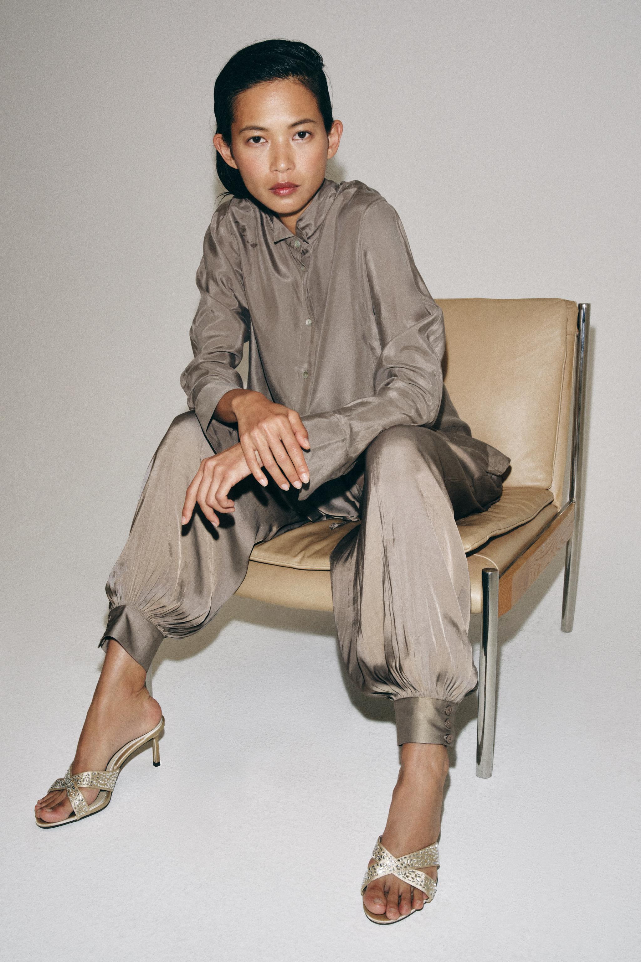 ラインストーンハイヒールサンダル - エクリュ | ZARA Japan / 日本