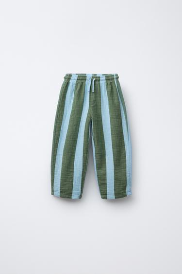 STRIPED CONTRAST TROUSERS - Stripes by Zara