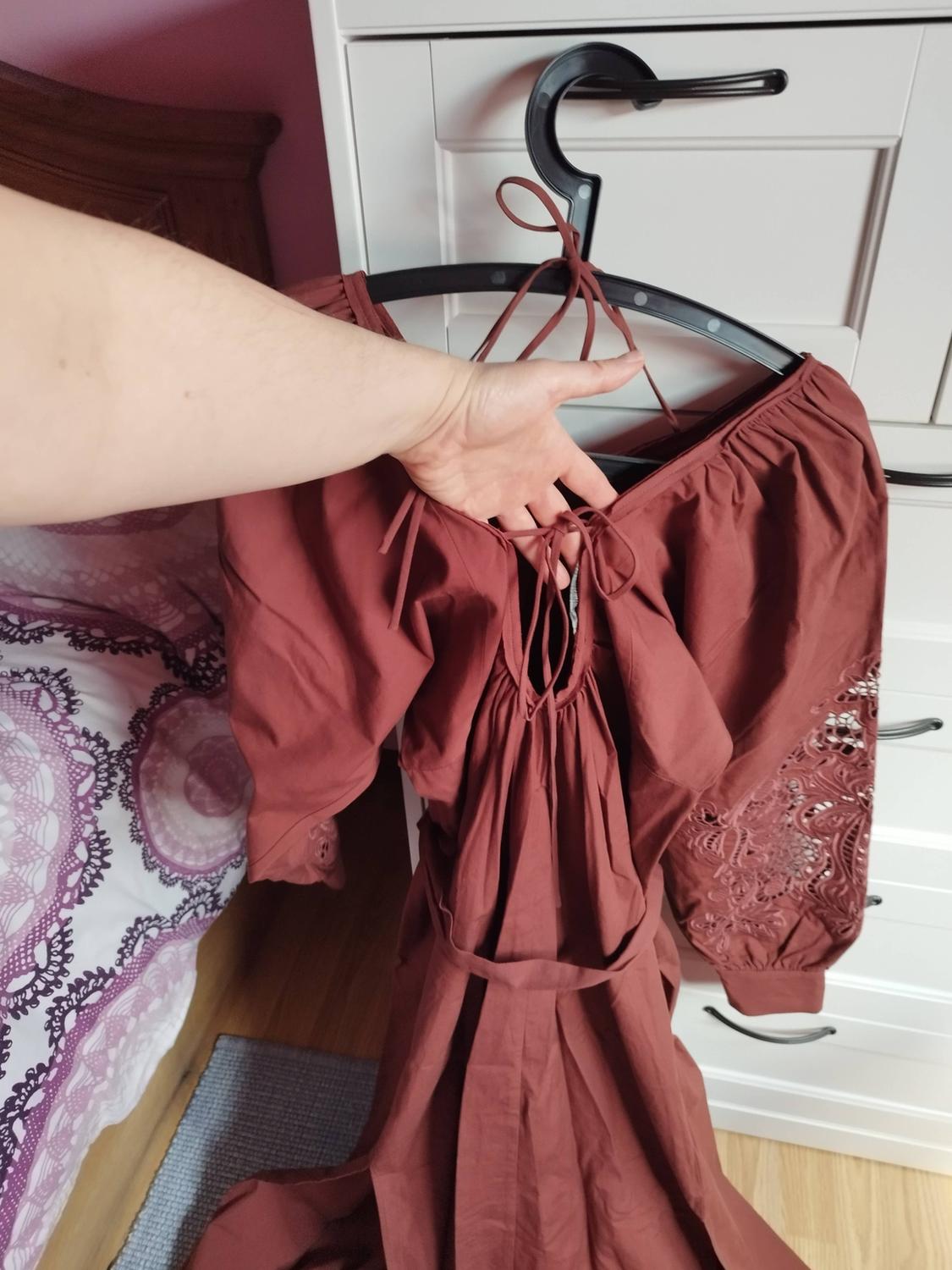 LIMITED EDITION EMBROIDERED POPLIN DRESS - Image 5