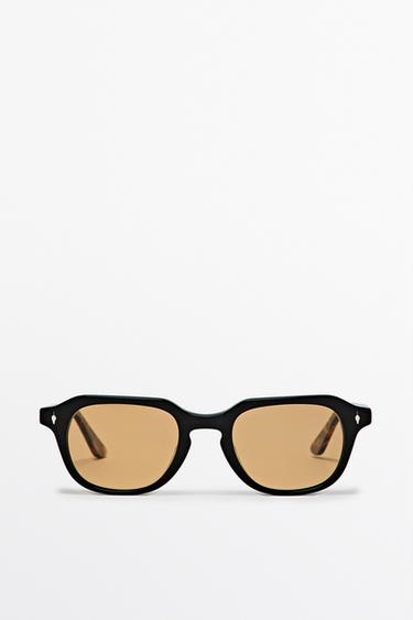 Zara Round resin sunglasses - Pearl marl - Image 0