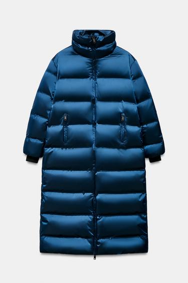 WASSERABWEISENDE WINDBESTÄNDIGE DAUNENJACKE - Blau von Zara