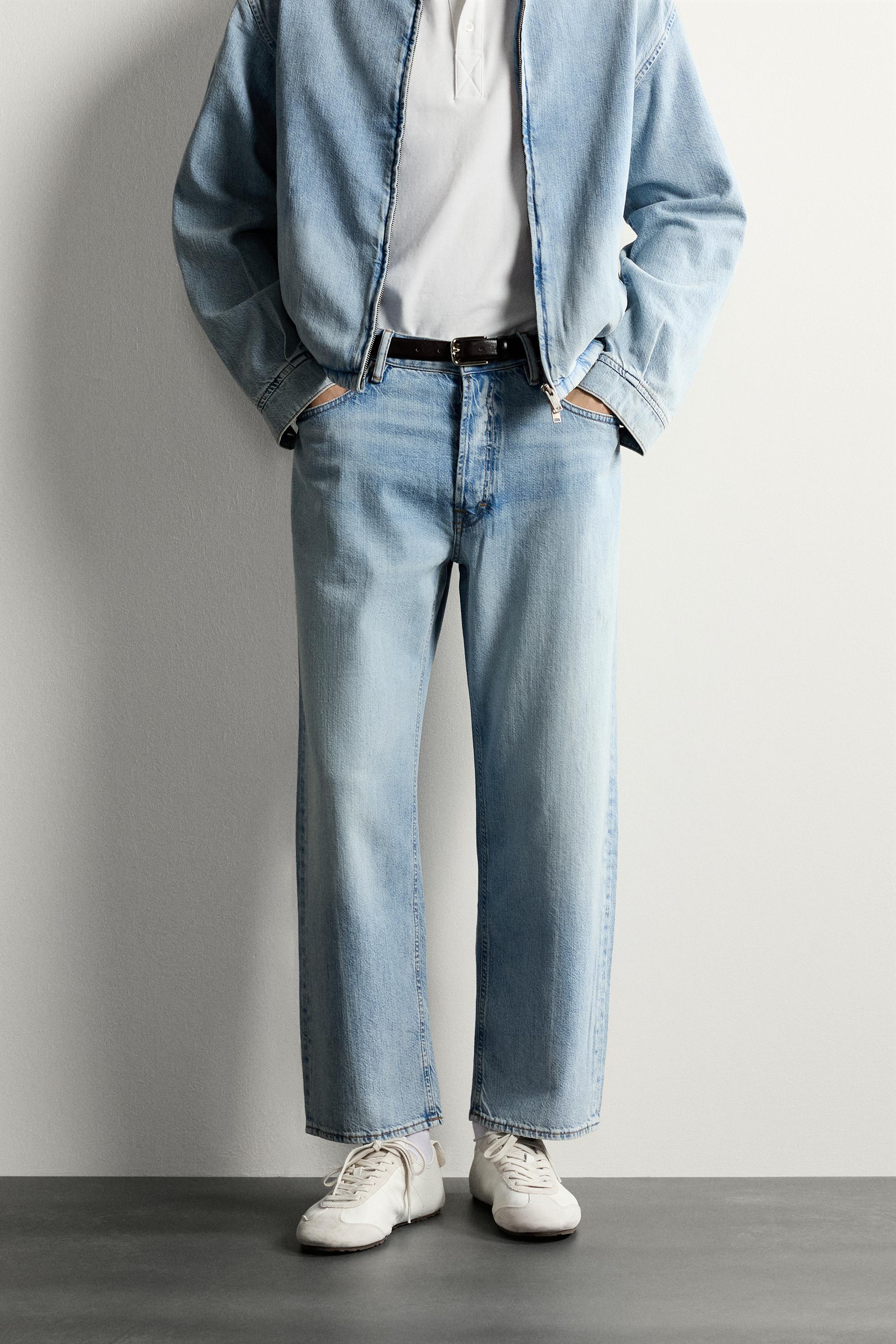 Мужские джинсы Zara LIGHTWEIGHT REGULAR CROPPED FIT JEANS — фото 2
