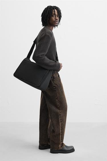 NYLON SHOULDER BAG - Black by Zara - Image 0