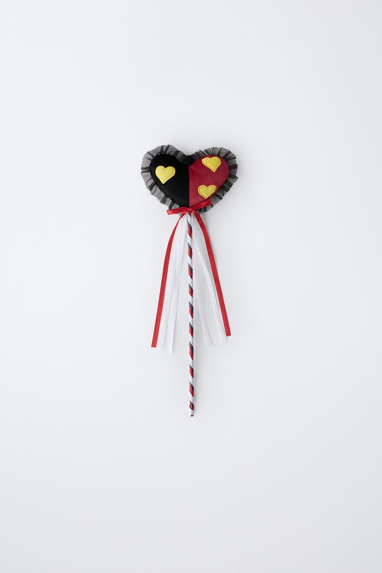 QUEEN OF HEARTS ALICE IN WONDERLAND © DISNEY COSTUME WAND — Red / Black