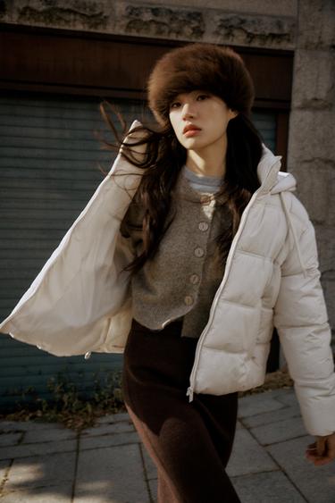 워터프루프 방풍 후드 아노락 - Zara 크림