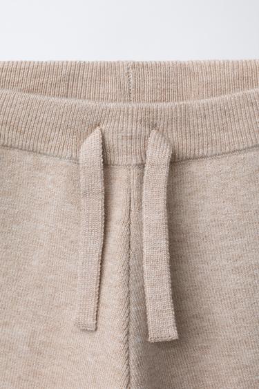 KNITTED JOGGING TROUSERS - Sand by Zara - Image 2