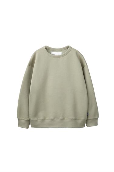 PLAIN SWEATSHIRT - Beige / Green by Zara