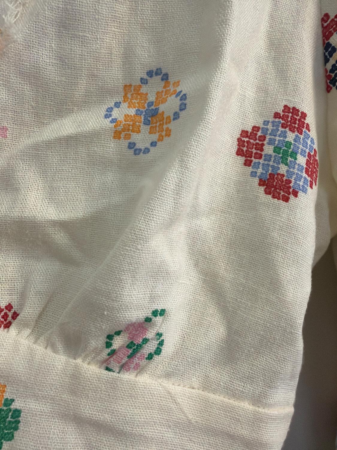 LINEN BLEND PRINTED TOP - Image 3