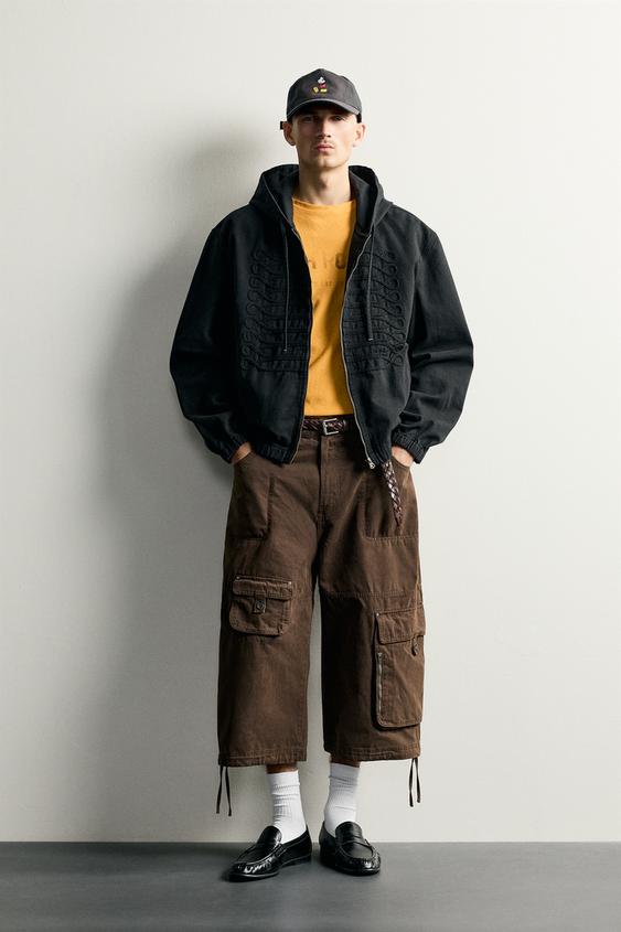 شورت كارغو بقصّة مريحة - بني الخاص بـ Zara - صورة 0