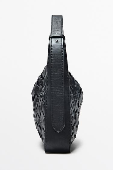 Medium braided Nappa leather bag — Black 2