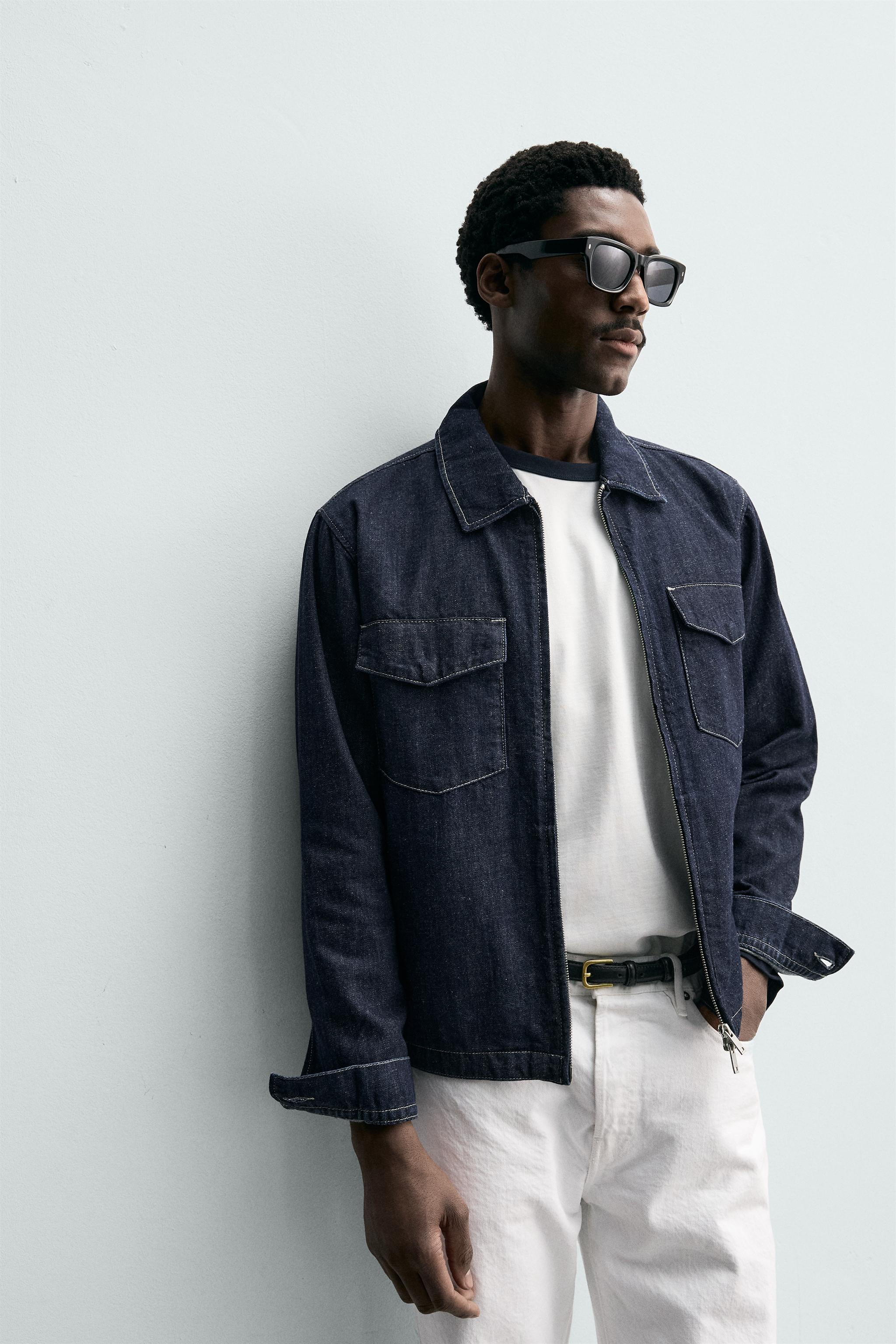 ZIP-UP DENIM OVERSHIRT