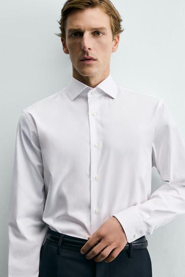 CHEMISE REGULAR FIT COTON - Blanc de Zara - Image 5
