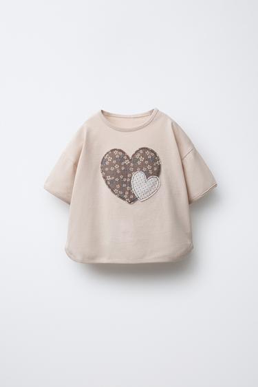 SLOGAN PATCH T-SHIRT - Light pink by Zara - Image 0