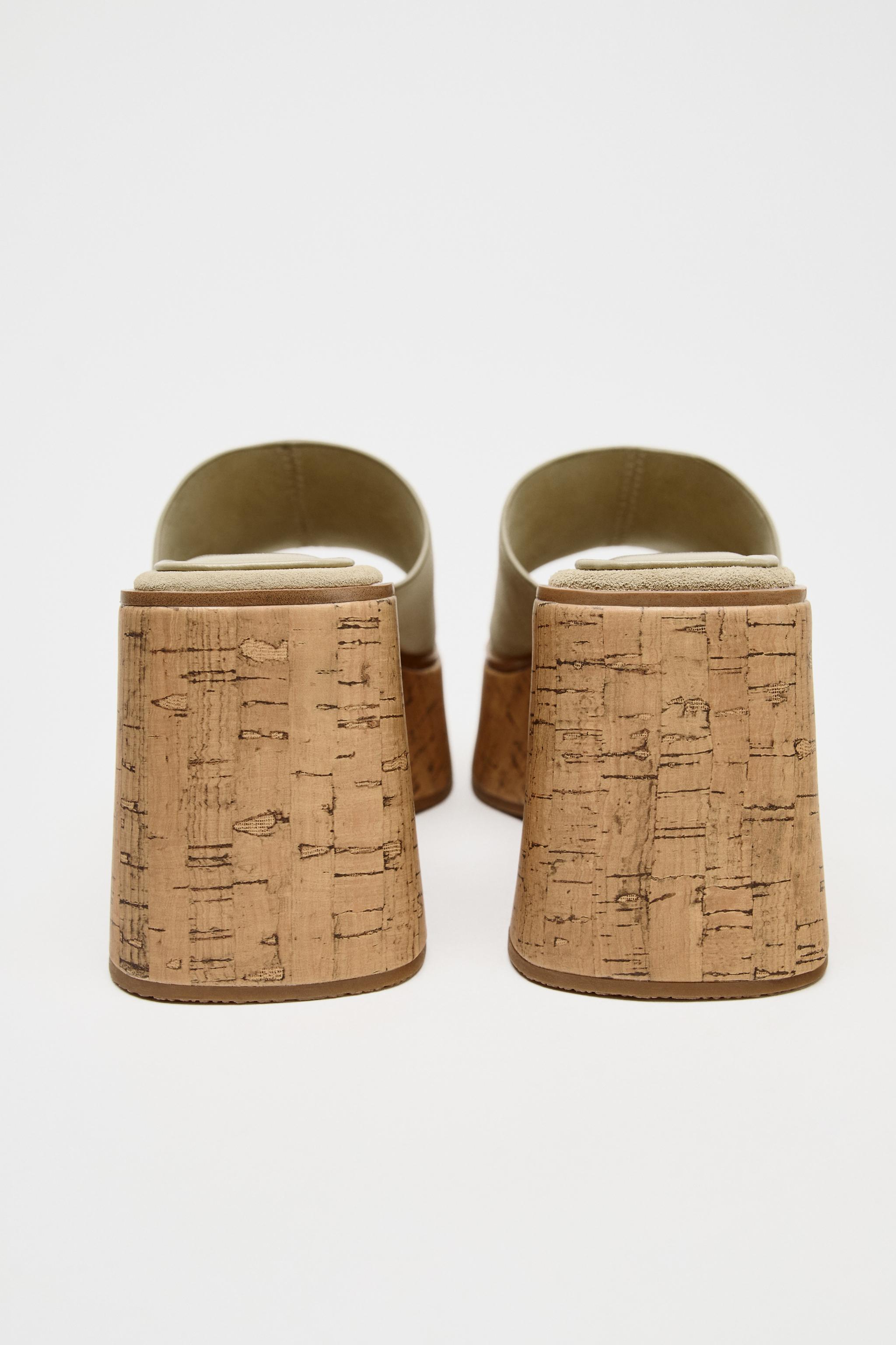 スペイン発送 ZARA スエードプラットフォームウェッジ 今季新作 SUEDE PLATFORM WEDGES - Light beige | ZARA United States