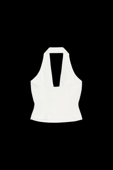 CHALECO HALTER NUDO - Crudo de Zara