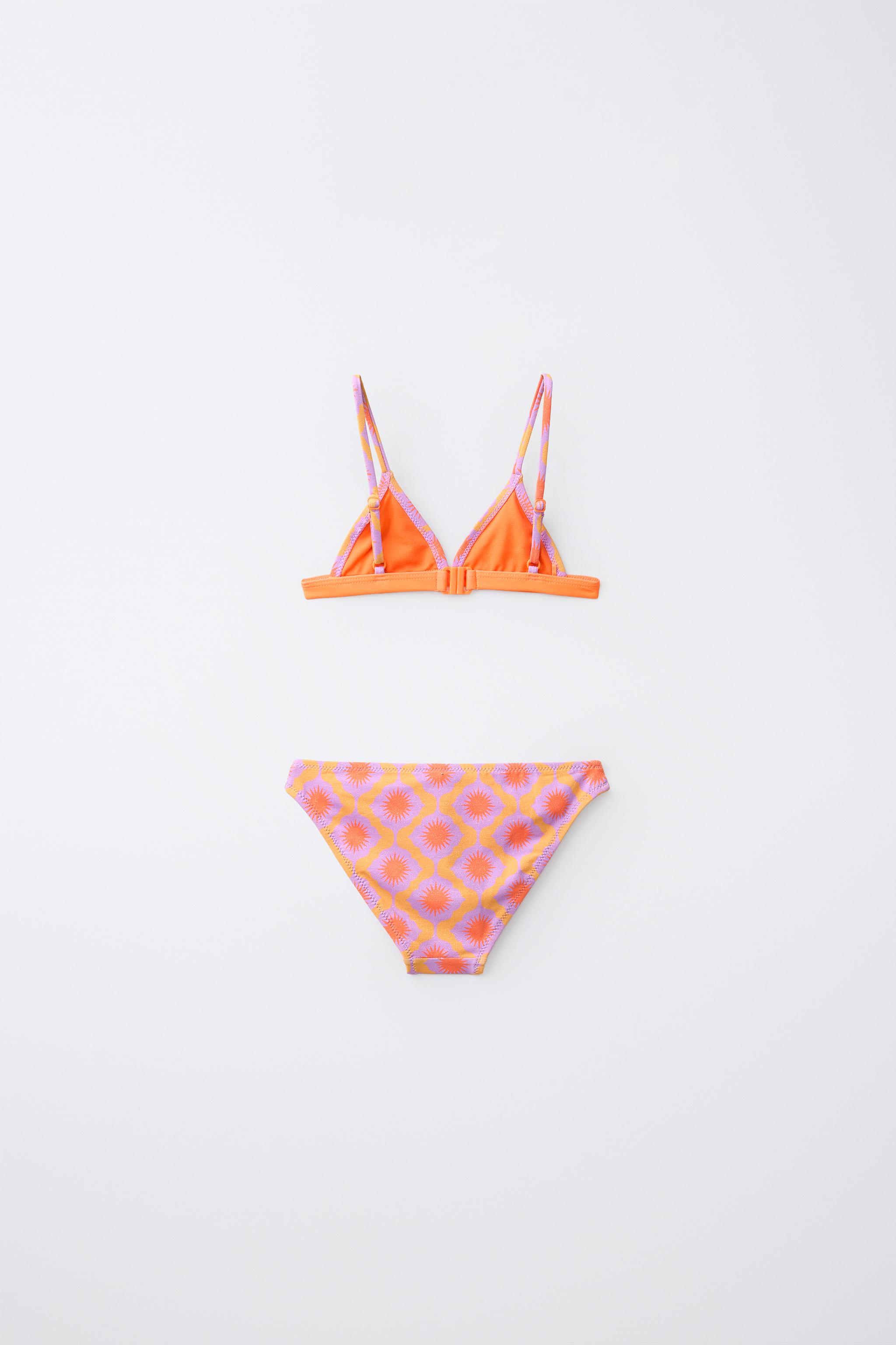 6-14 YEARS / SHIMMERING SUN BIKINI — Orange (alternate view)