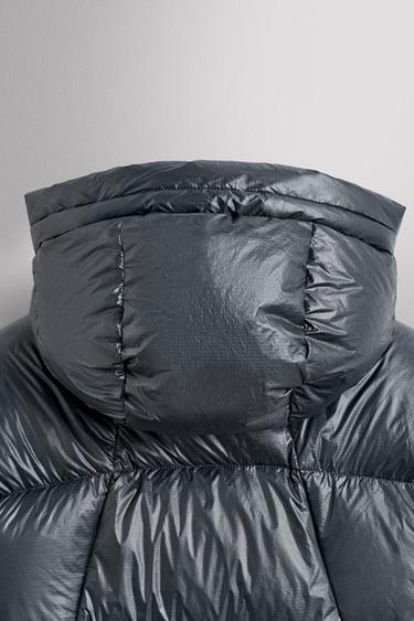 VESTE DOUDOUNE 100% PLUMES - Vert gris de Zara - Image 10