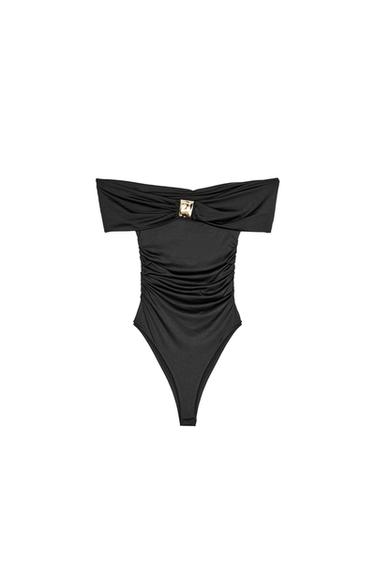 POLYAMIDE BANDEAU BODYSUIT