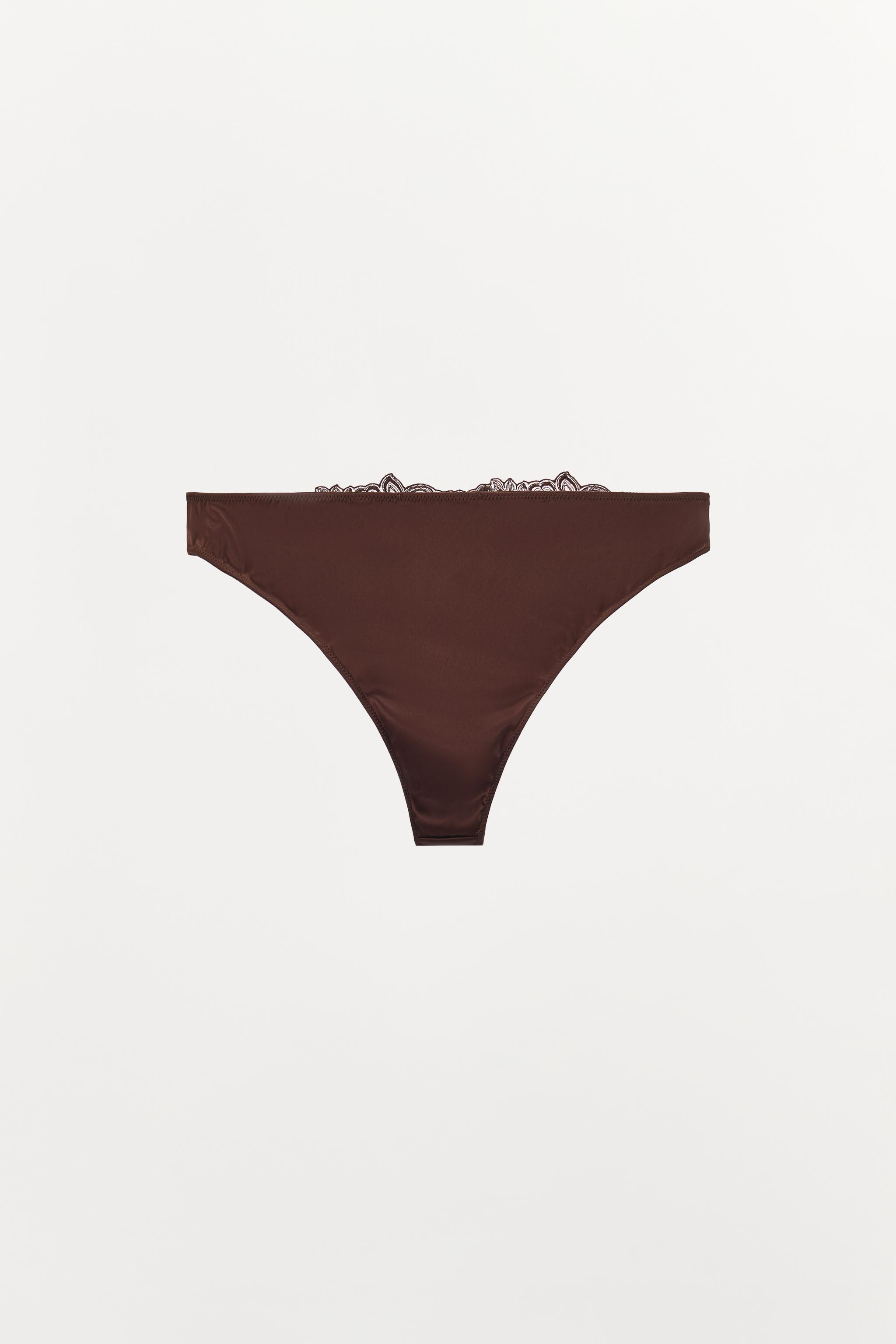 SATIN EFFECT LACE PANTIES