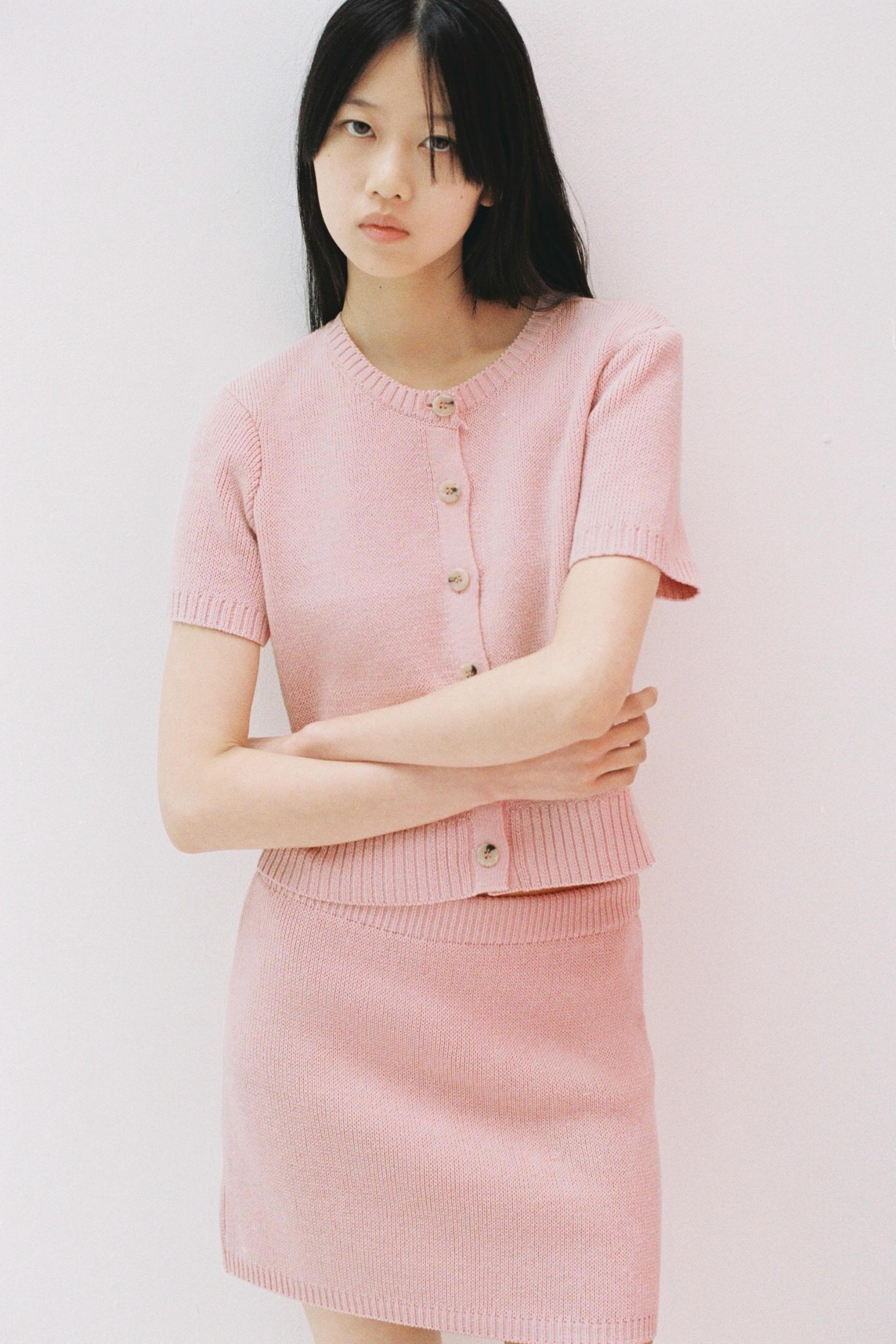 プレーンニットトップス - ライトピンク | ZARA Japan / 日本