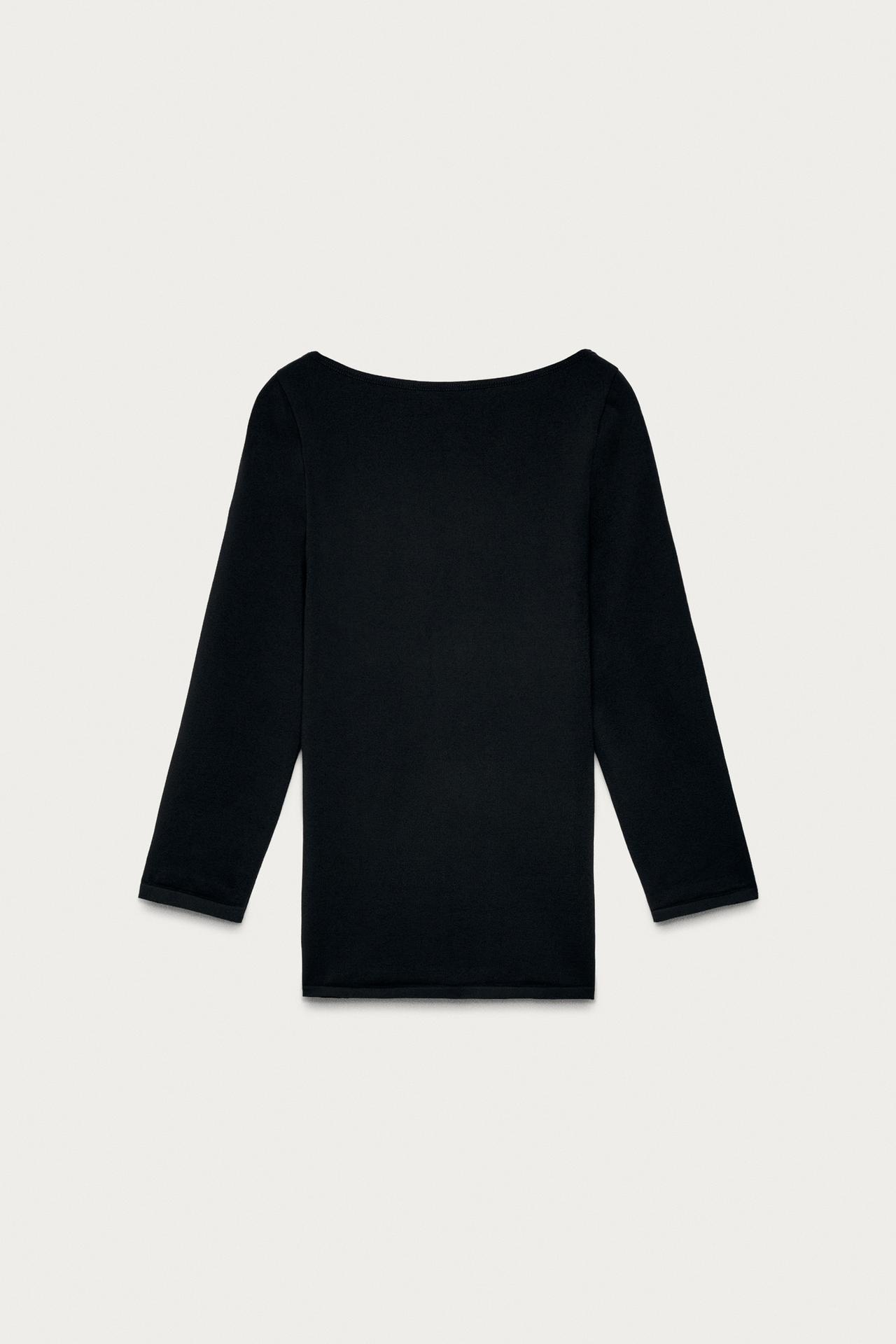 SEAMLESS TOP MARISA BERENSON X ZARA — Black