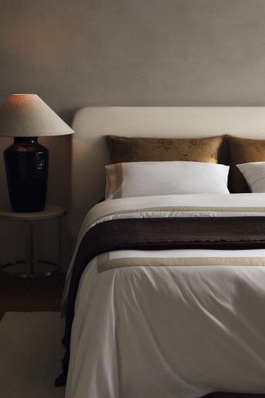 COTTON DUVET COVER WITH BORDER - White by Zara - Image 6