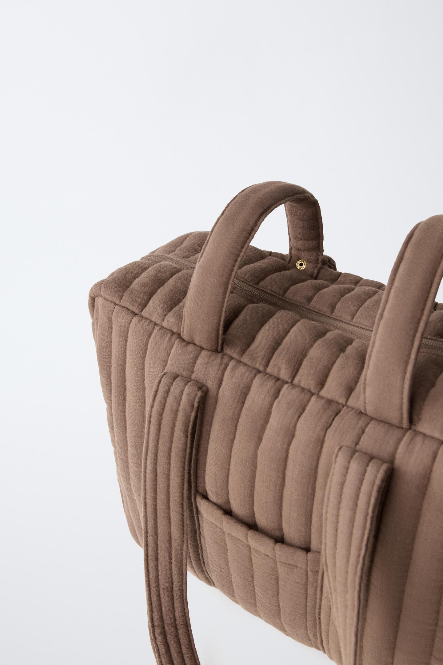 Детская сумка Zara Quilted Maternity, цвет: Коричневый — фото 3